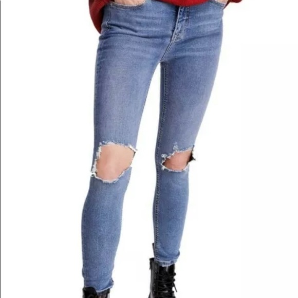 Free People skinny jeans turquoise size 25 - Picture 8 of 8